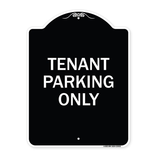 Signmission Reserved Parking Tenant Parking Heavy-Gauge Aluminum Architectural Sign, 24" x 18", BW-1824-23032 A-DES-BW-1824-23032 - main